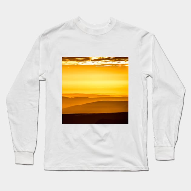 SCENERY 14 - Sunset Horizon Landscape Nature Long Sleeve T-Shirt by artvoria